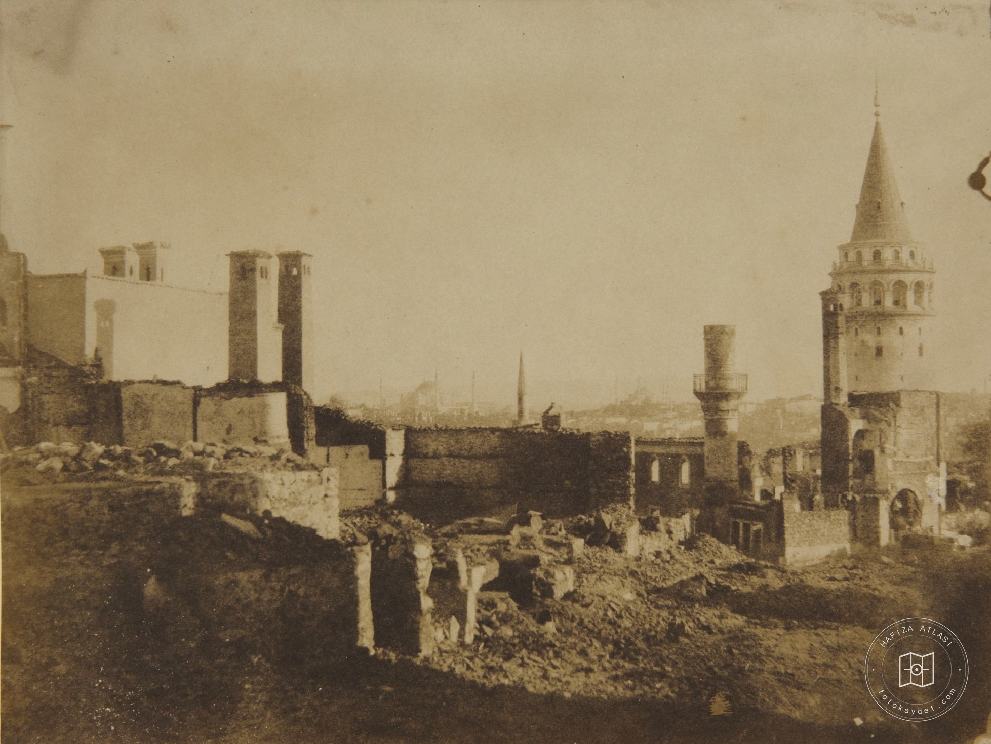 Fire Post Galata Tower and Environment