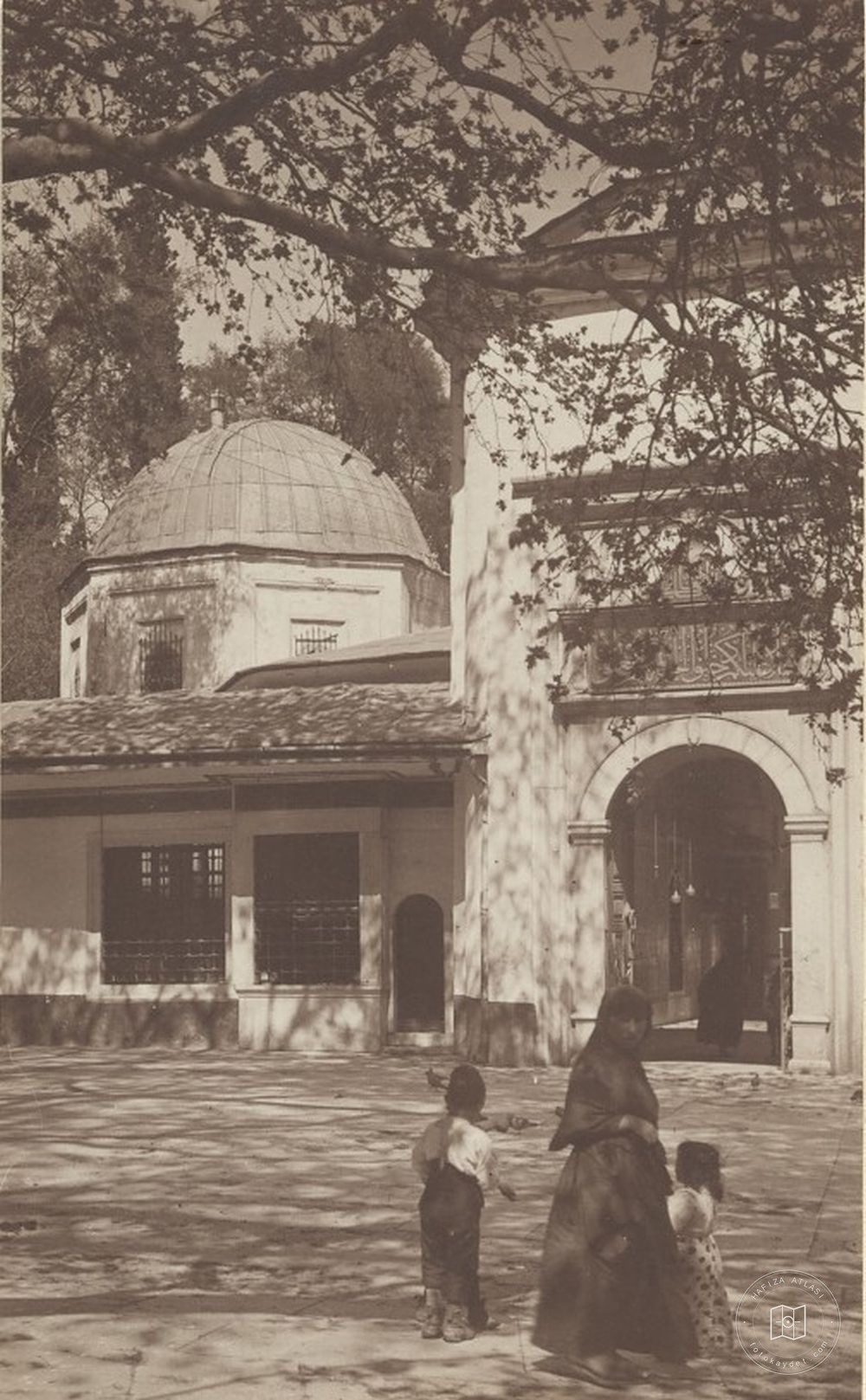 Eyüp Sultan Mosque Avlu Sign and Eyüp Sultan Tomb Kubbesi