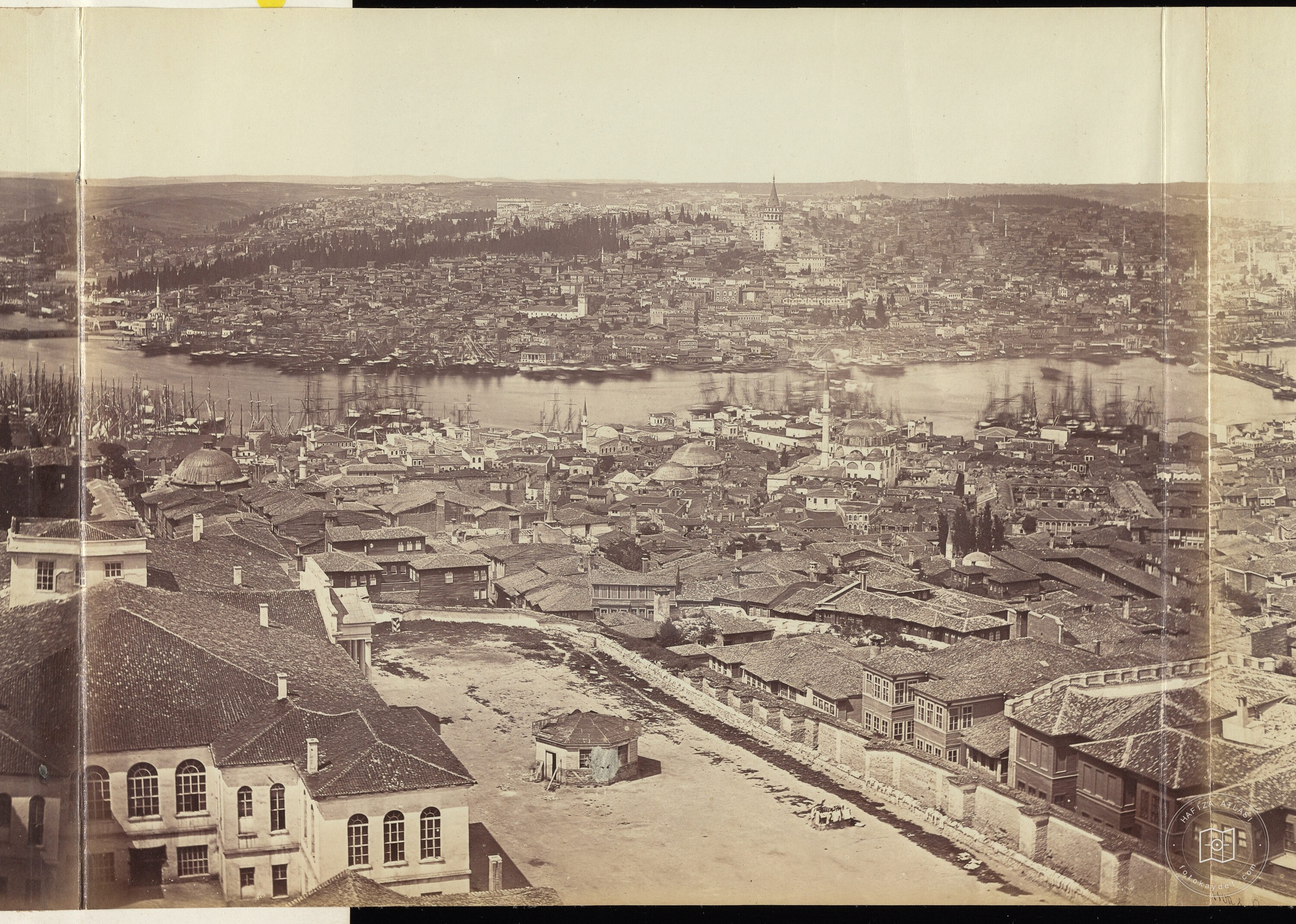 Beyazıt Tower’nden Robertson & Beato Panoraması (2/5) – Galata Yönü