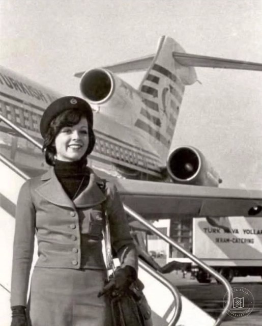 A Turkish Airlines flight attendant, 1973