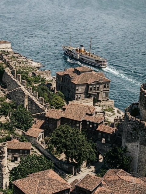 The Bosphorus from the towers of Rumeli Fortress, 1962