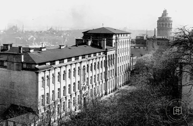 The German High School and Galata Tower, 1942