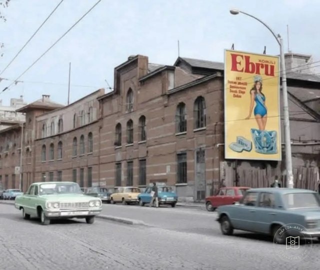 Büyükdere Street near the Şişli bus depot, 1970s