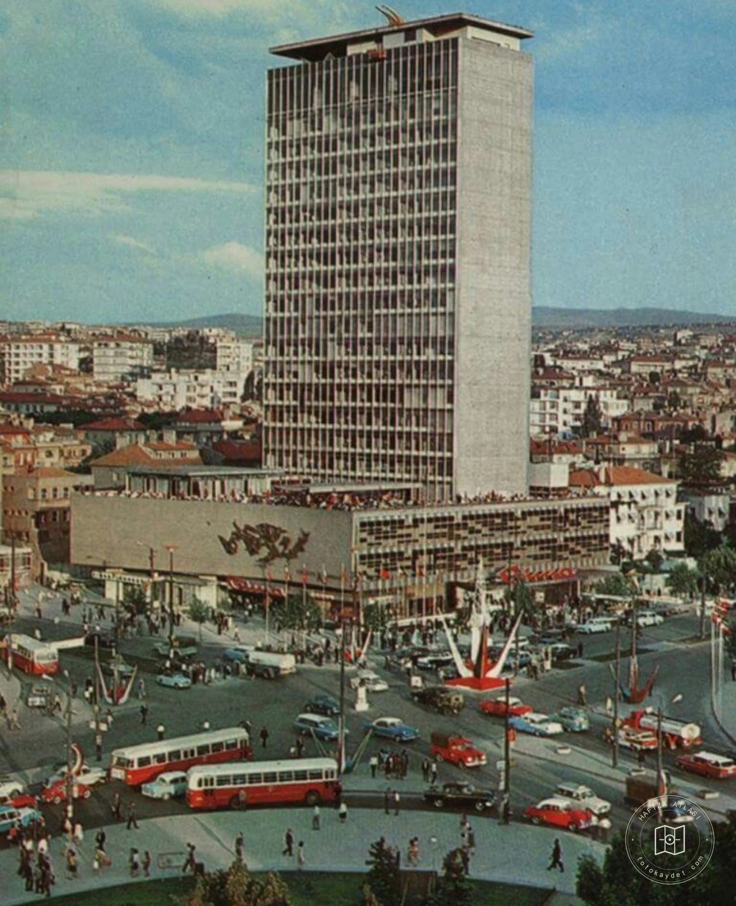 Emek office tower in Kızılay, Ankara, 1980s