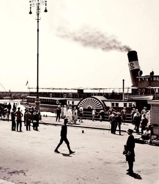 A paddle steamer at Haydarpaşa Pier, 1930s