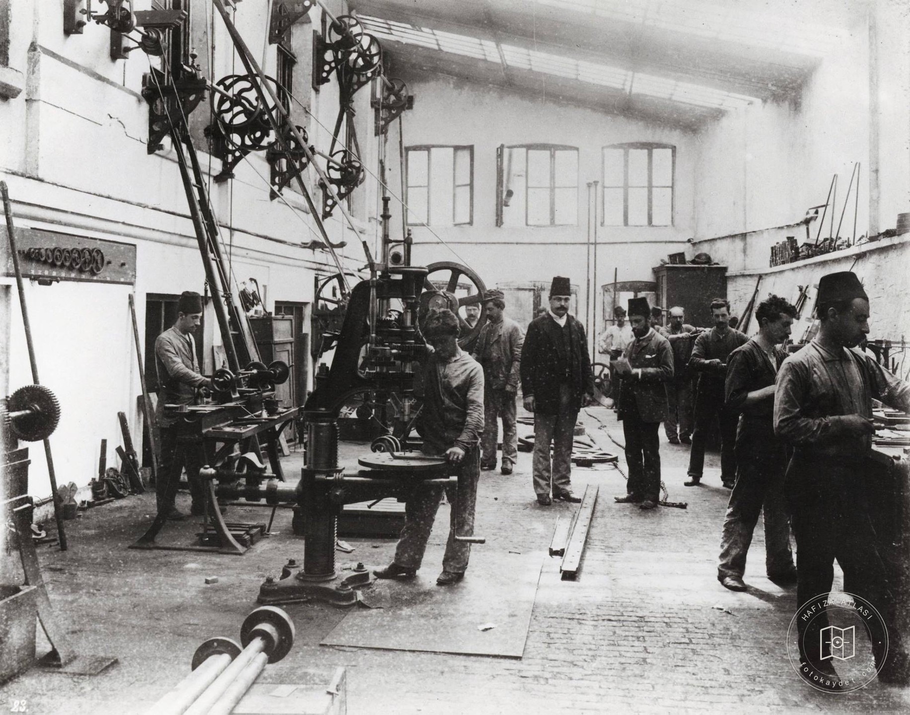The mechanical workshop at Cibali Tobacco Factory, 1884