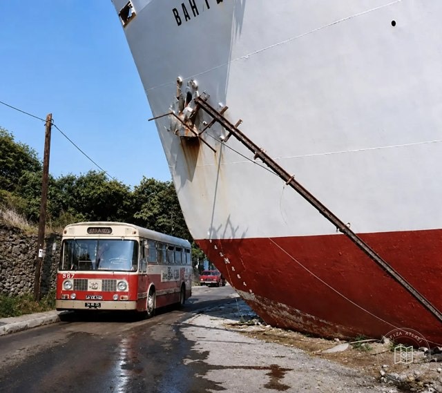 The ship Van Gogh aground at Çubuklu, 1977