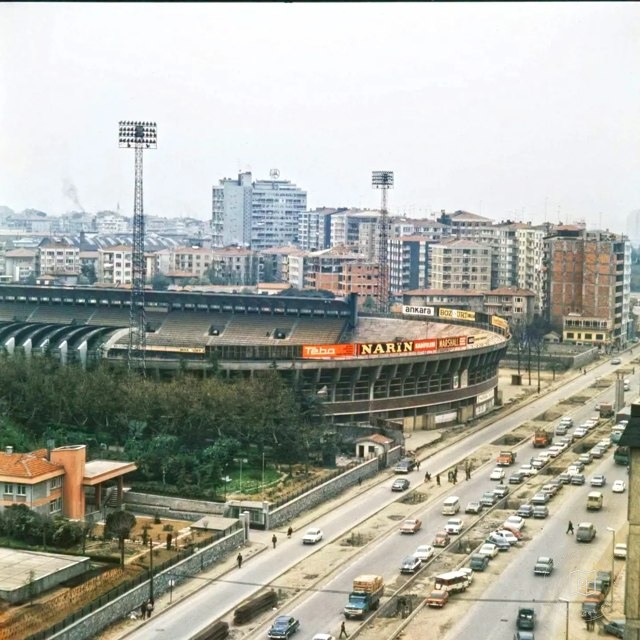 Ali Sami Yen Stadium and Mecidiyeköy Street, 1970s