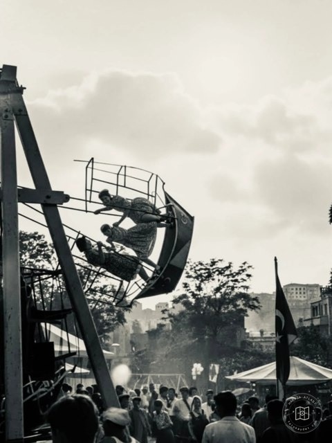 A holiday fair in Ihlamur, Beşiktaş, 1957