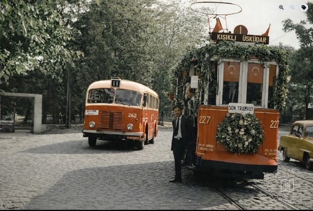 The final service of the Üsküdar–Kısıklı tram, 1966