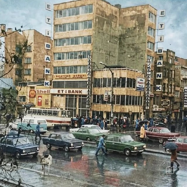 Beşiktaş on a rainy day, 1970s