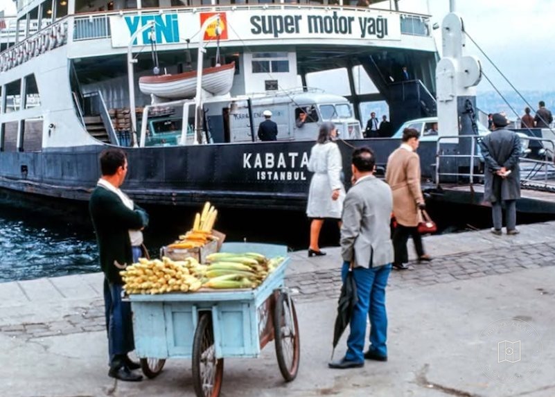 The car ferry pier in Üsküdar, 1988