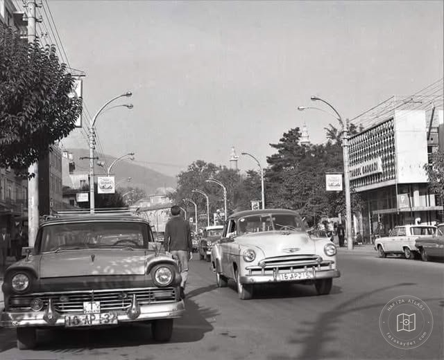 Atatürk Street in Bursa, 1960s
