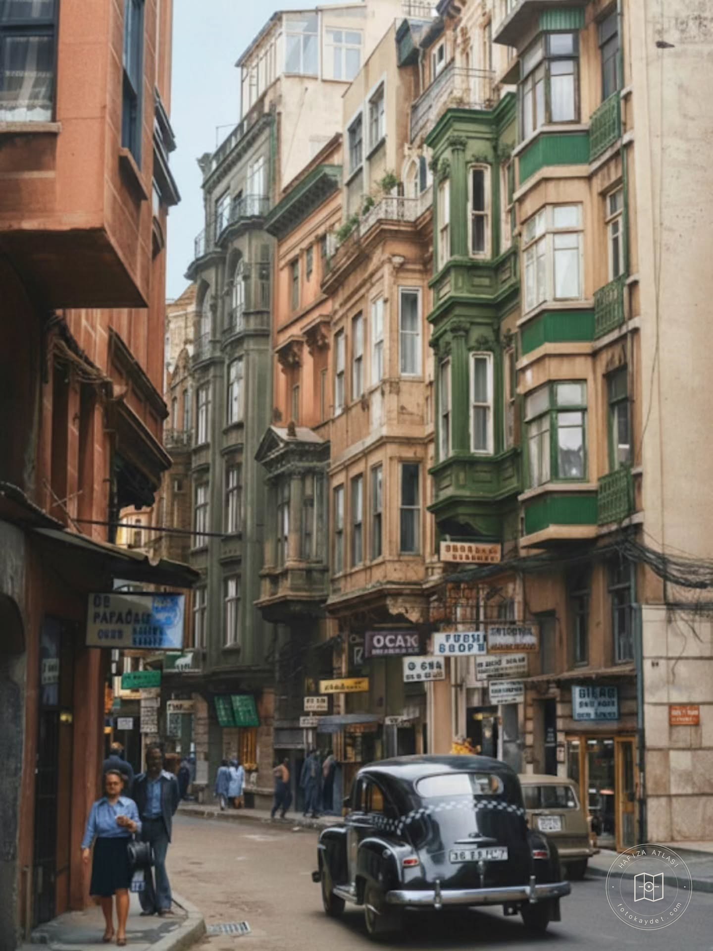 Sıraselviler Street, Beyoğlu, 1980s