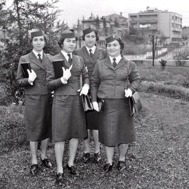 İETT bus conductors at Şişli Depot, 1962