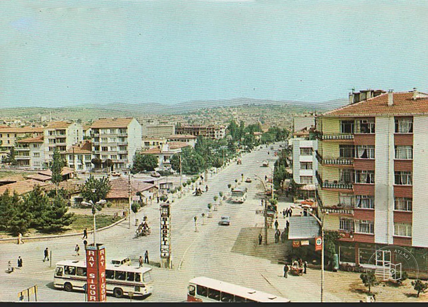Uşak city centre from Dörtyol Junction, 1980s