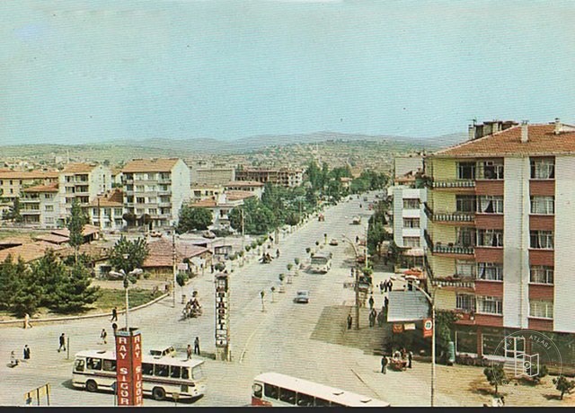 Uşak city centre from Dörtyol Junction, 1980s