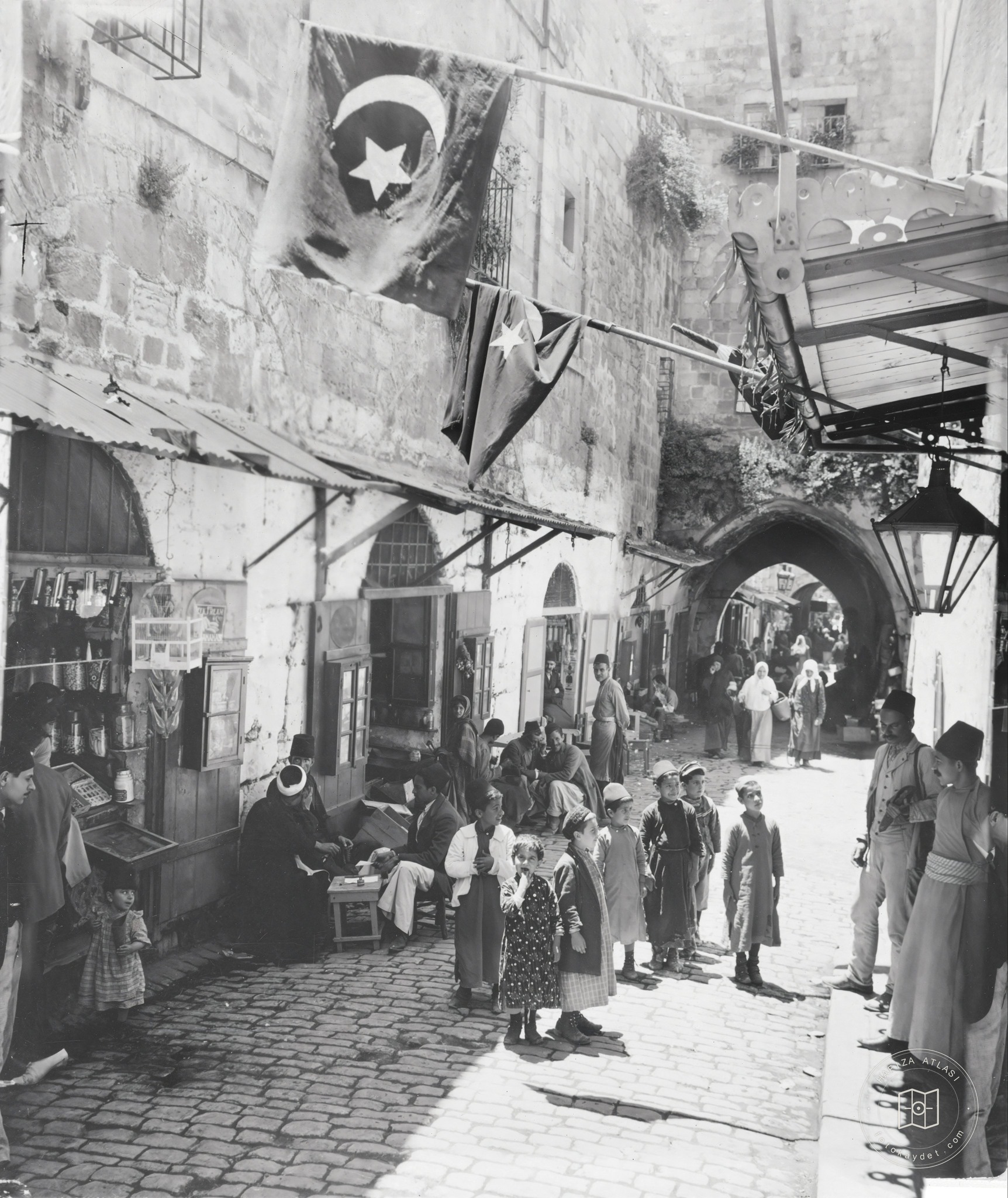 A market in Jerusalem in the early 1900s