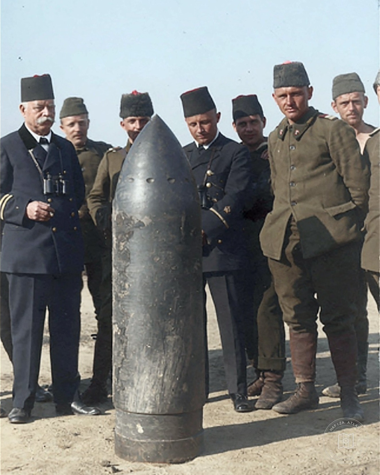 An unexploded shell at Hamidiye Battery