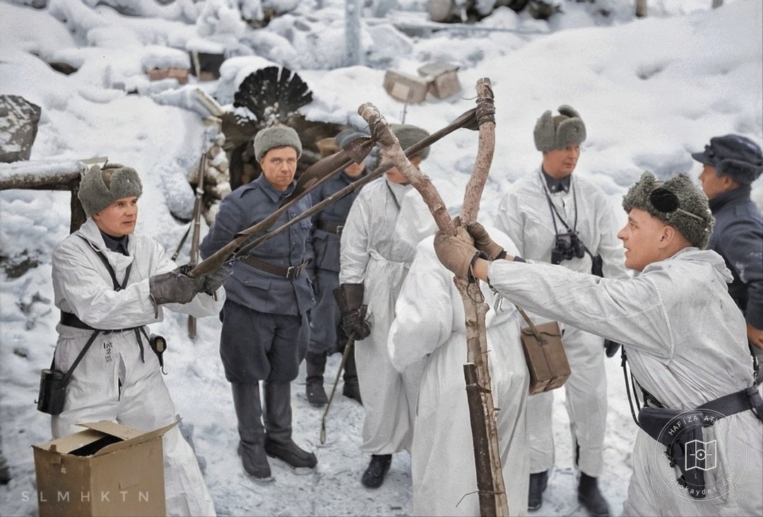 Finnish soldiers during the Winter War, 1940