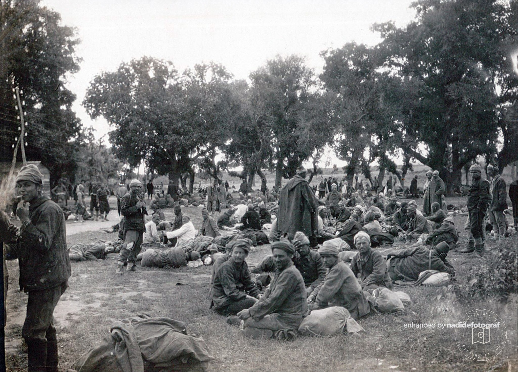 Turkish soldiers resting during the First World War