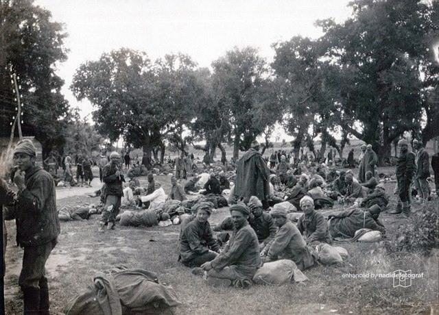 Turkish soldiers resting during the First World War