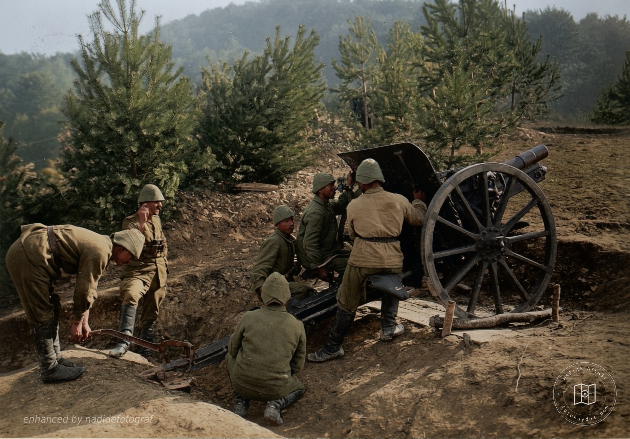 Turkish artillery on the Galicia front