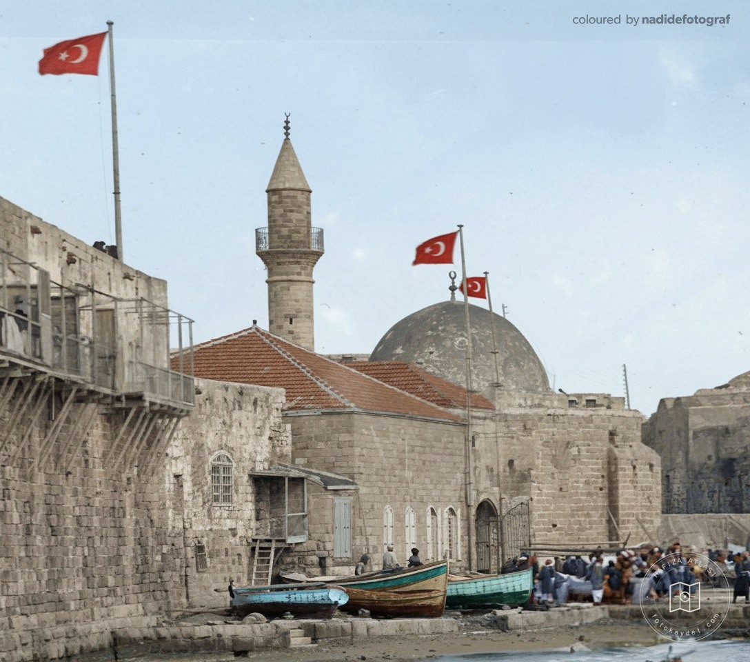 The old harbor of Acre, around 1900