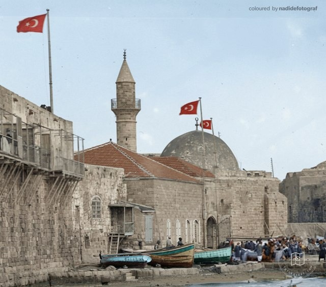The old harbor of Acre, around 1900