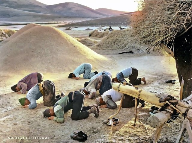 A prayer of gratitude after the harvest in Anatolia, 1952