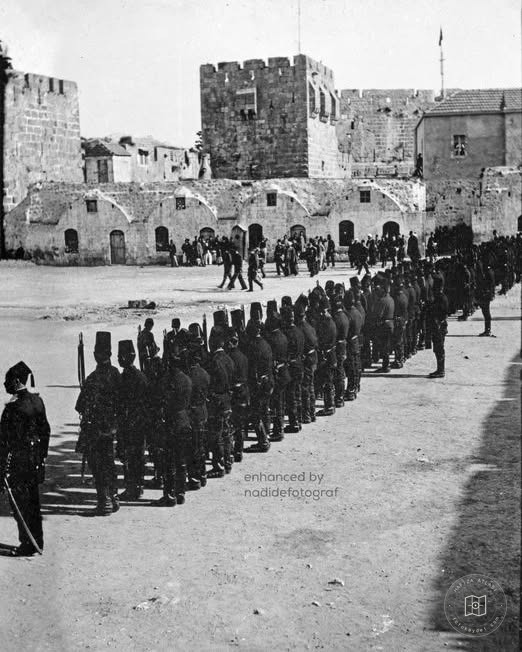 Military drills inside a barracks in Jerusalem