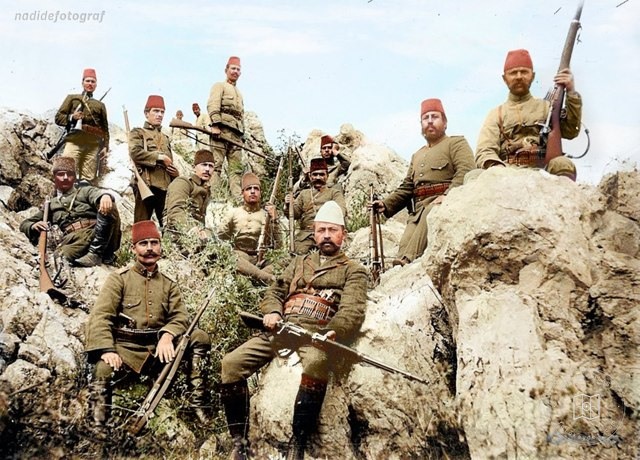Ottoman soldiers during the Balkan War