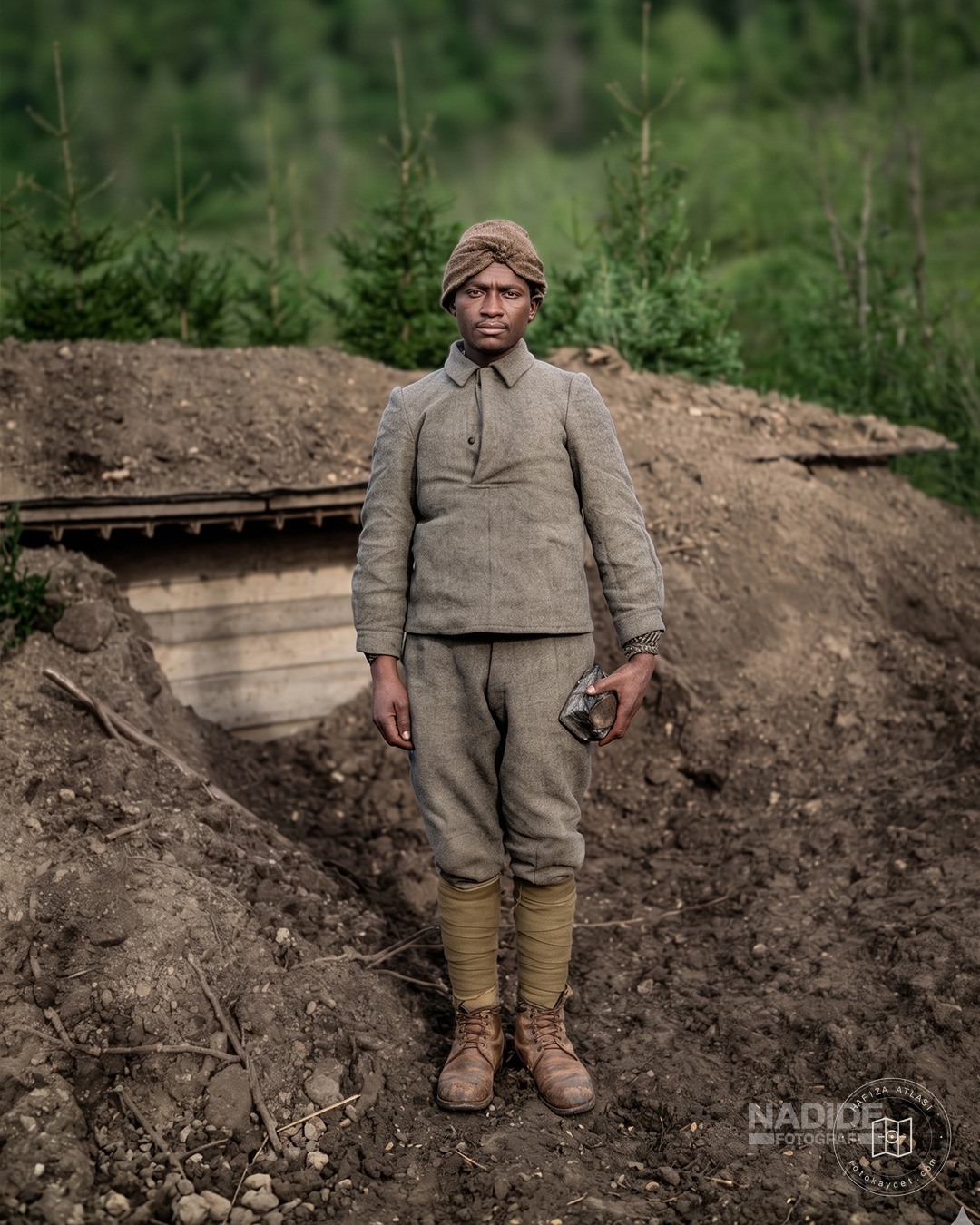 An Ottoman soldier of Sudanese origin on the Galicia front, 1916