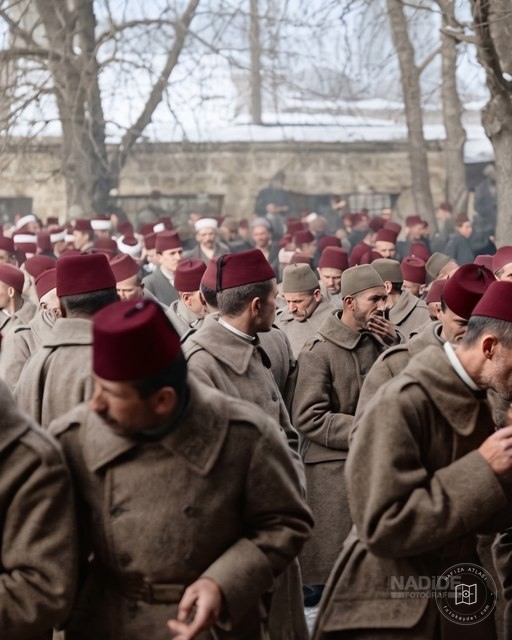 Soldiers after Eid prayers in Sarajevo