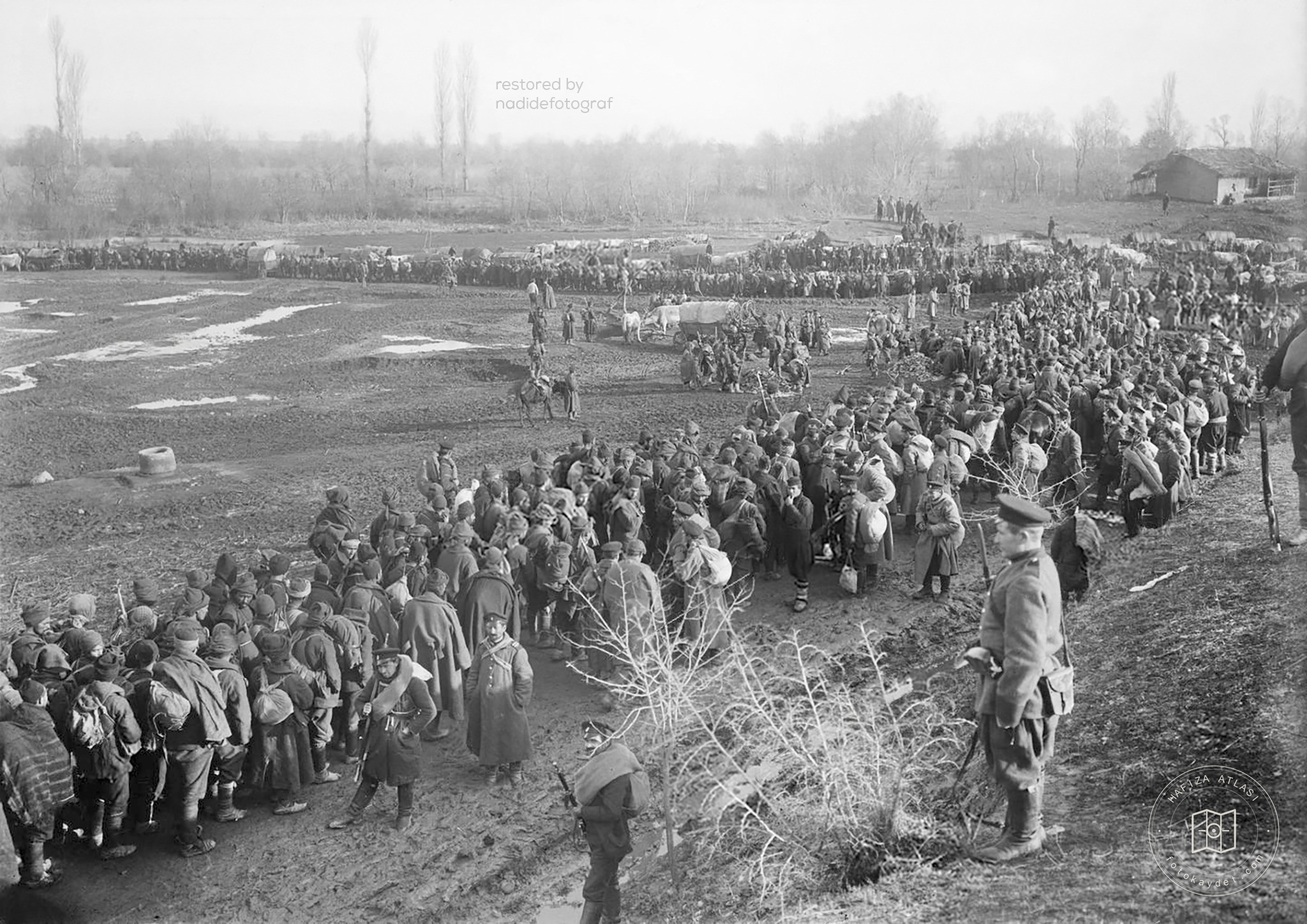Ottoman prisoners of war near Edirne, 1912