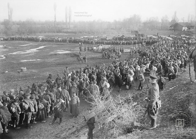 Ottoman prisoners of war near Edirne, 1912