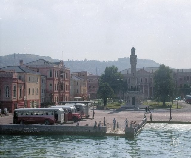 İzmir Saat Kulesi, yaklaşık 1950