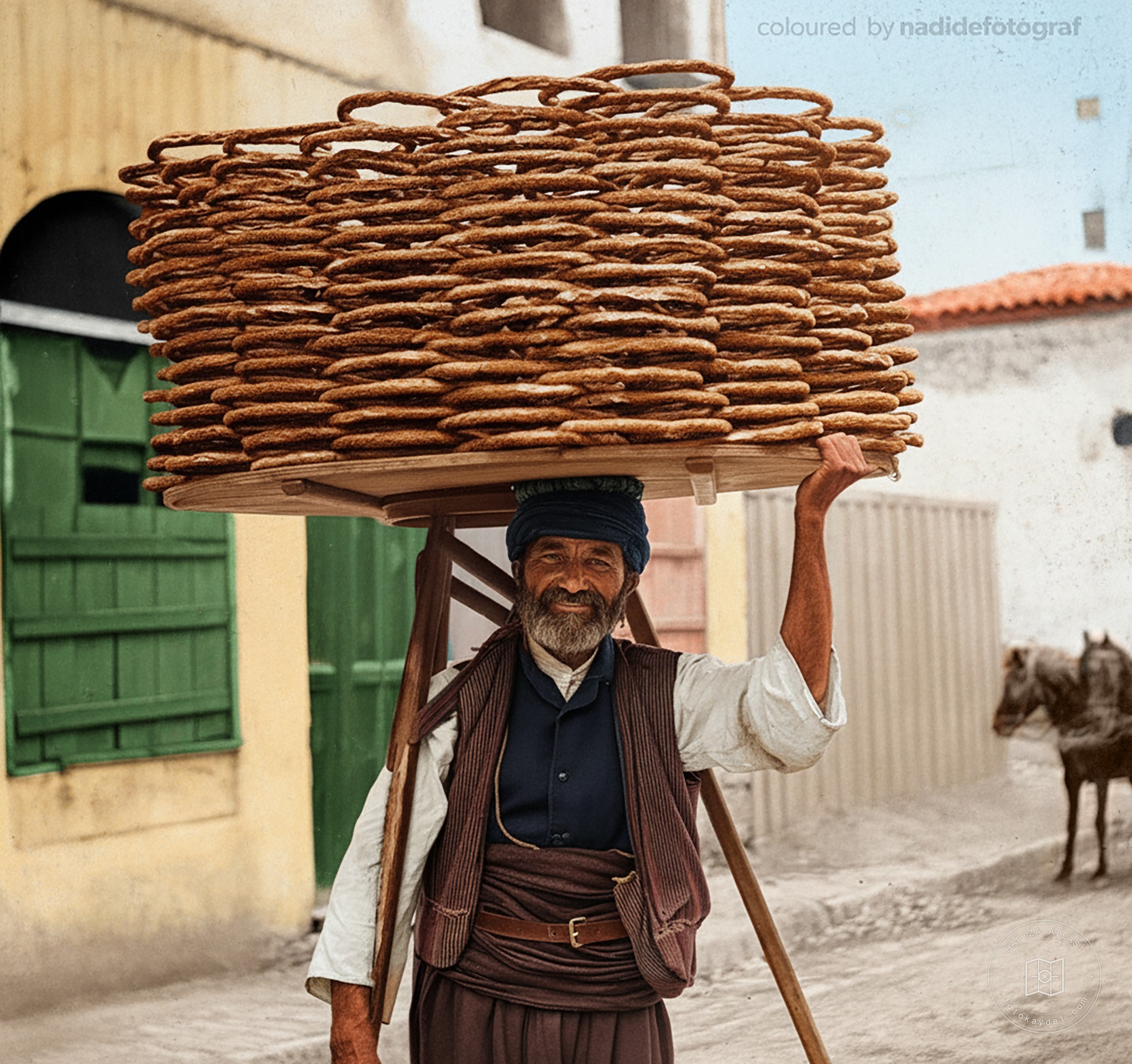 A simit seller in Istanbul, 1903
