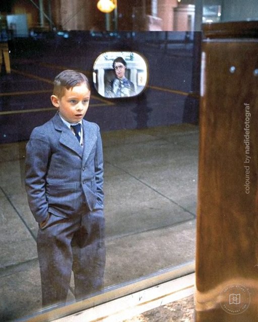A child watching television, 1948