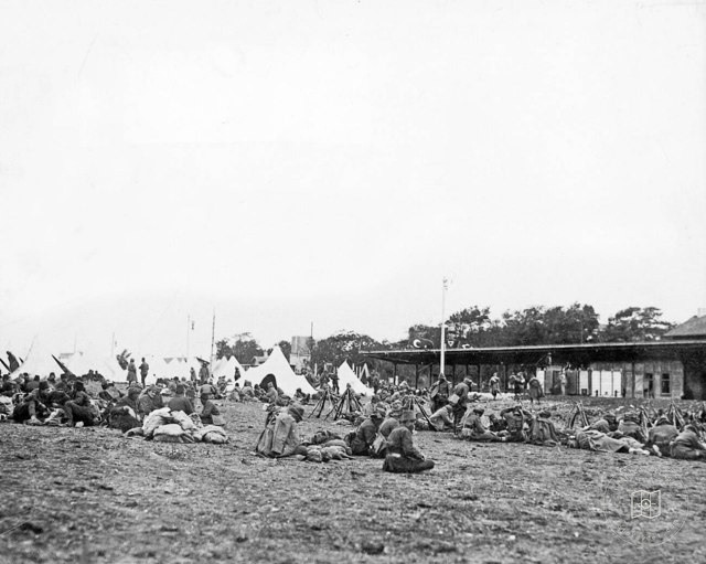 Turkish troops camped near Sirkeci, 1912
