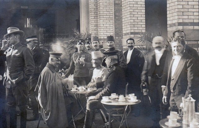 Mustafa Kemal and Ali Fethi Bey in France, 1910
