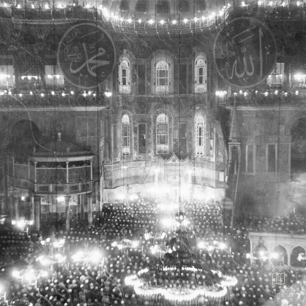 Hagia Sophia Mosque on a Ramadan night, 1933