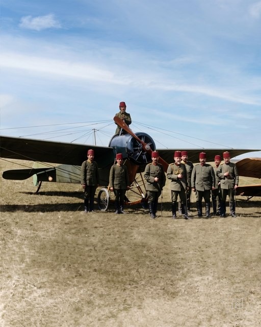 Manevraya hazırlanan Türk uçak filosu, 1912