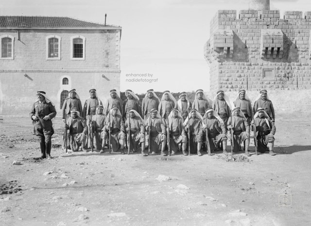 Soldiers outside the Tower of David, 1898