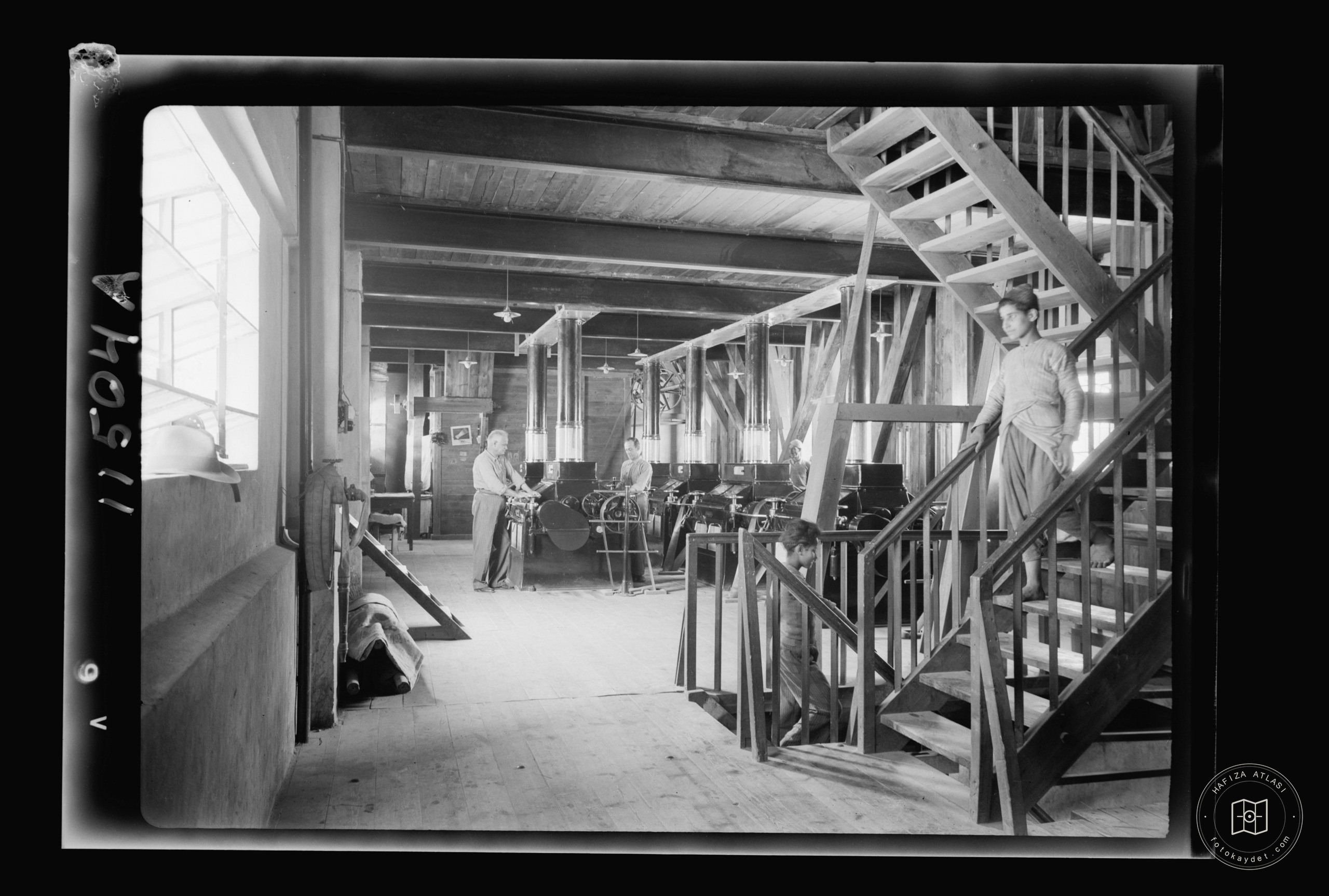 The Naameh Flour Mills Ltd. Machines on one of the upper floors, Nablus