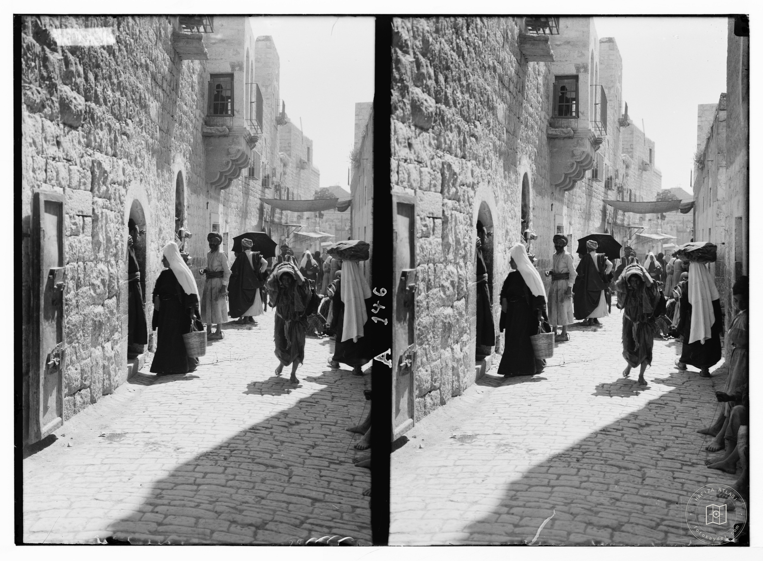 Bethlehem and surroundings. Main street of Bethlehem