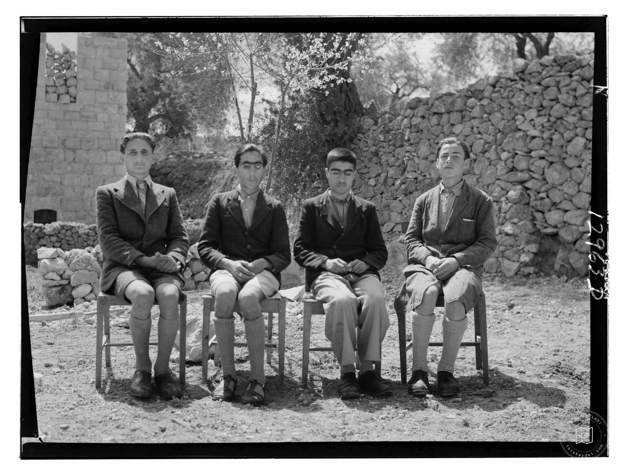 Group pictures of blind school in Hebron