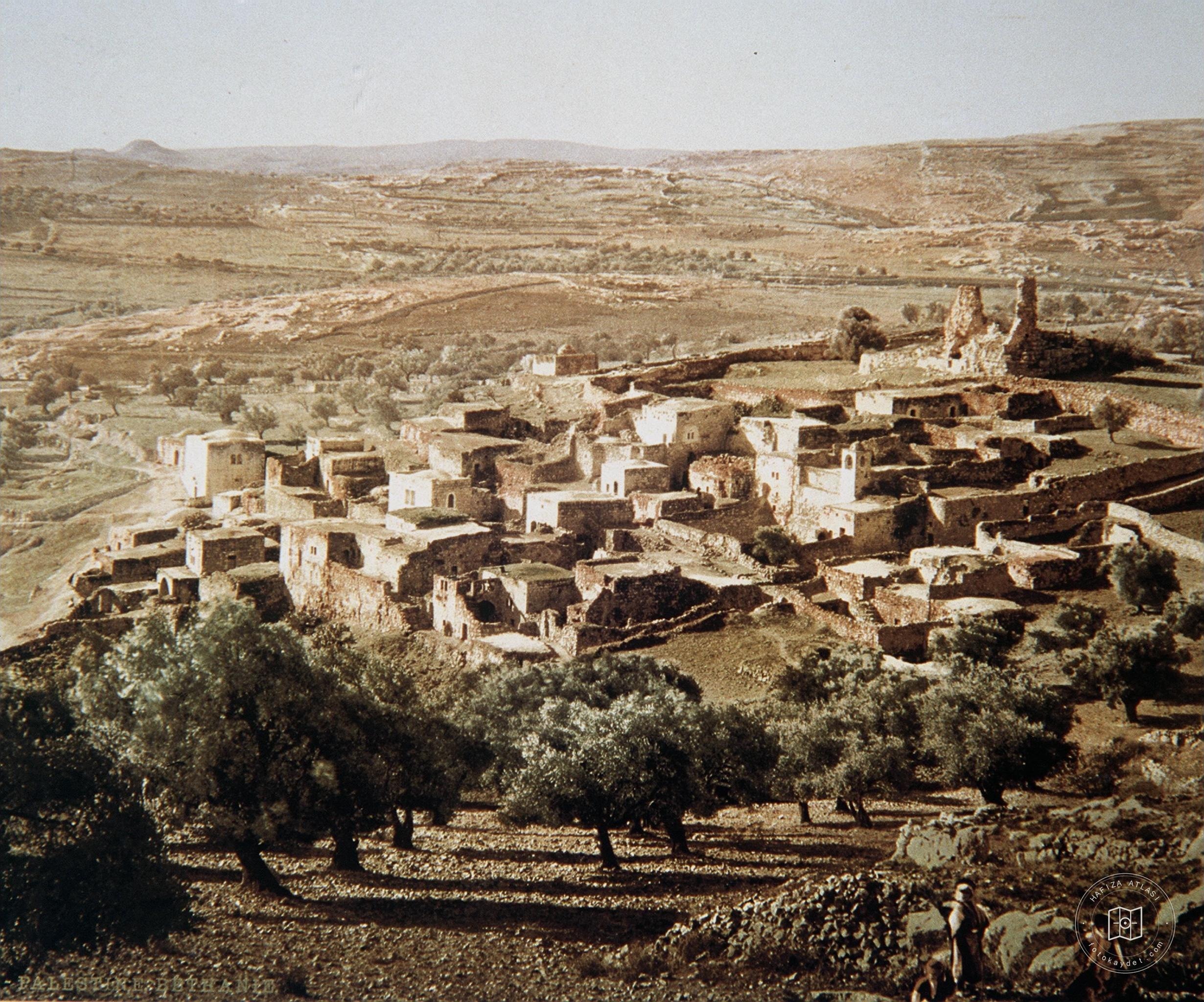 An arab village near jerusalem and beyond it, the judean desert,