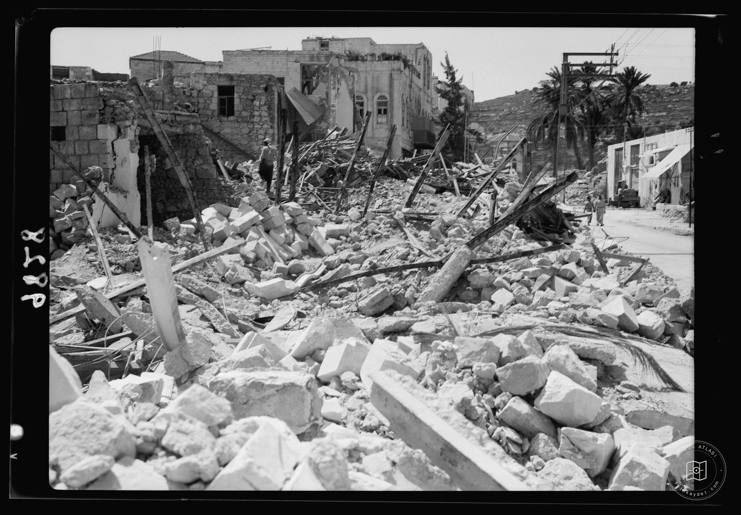 Jenin, Sept. 3, 1938. Closer view of ruins in Jenin