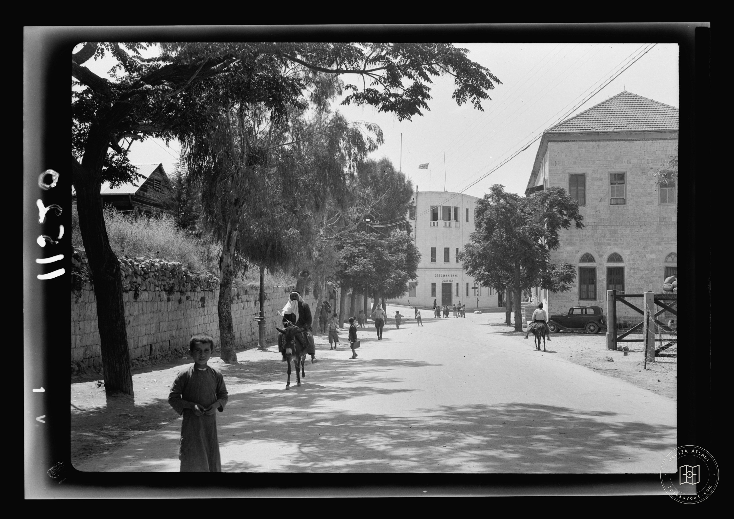 New Main Street, Nablus, showing Ottoman Bank, Nablus